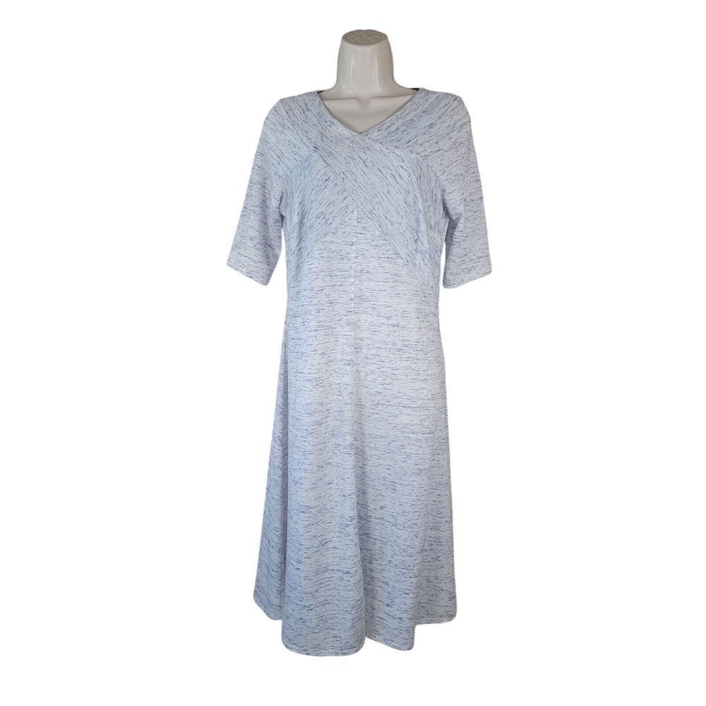 Rabbit Rabbit Rabbit Designs Size 8 Heather‎ Gray Midi Dress 3/4 Sleeve